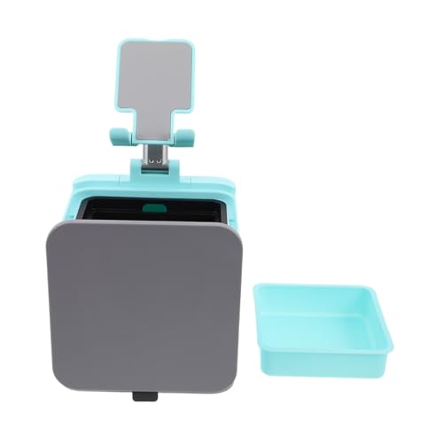LABRIMP Kompakter Mini mülleimer mit Ausziehbarem Handyhalter Multifunktionaler Schreibtisch organizer für Büro Zuhause und Reisen Platzsparend und Tragbar für Kleine Arbeitsbereiche von LABRIMP