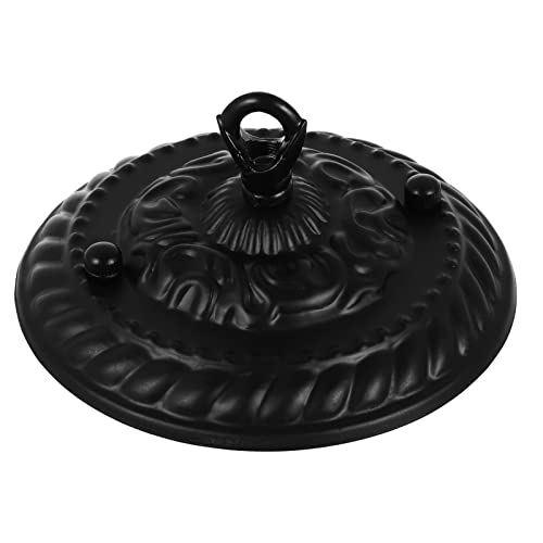 LABRIMP Retro Deckenlampe Rosette Mit Geschlossenen Haken Vintage Deckenleuchte Aufhängung Für Kronleuchter Schwarze Lampenbasis Für Cafés Und Restaurants von LABRIMP
