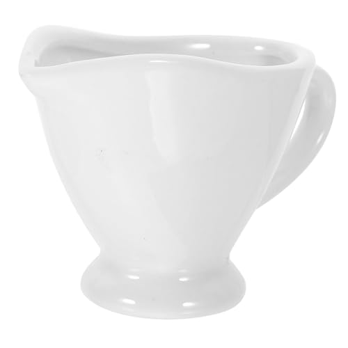 LABRIMP Küchen Saucenkanne aus Porzellan Eleganter Milchkännchen für Kaffee Restaurants Cafés Praktische Soßenkanne für Latte Art Ergonomischer Griff Leicht zu Reinigen Dekorativ von LABRIMP