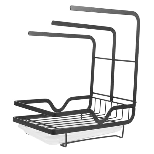 LABRIMP Küchen Spülschwamm Halter Multifunktionale Ablage für Geschirr und Handtücher Wasserdichter Spüle Organisator Platzsparendes Design für Waschbecken und Badezimmer von LABRIMP