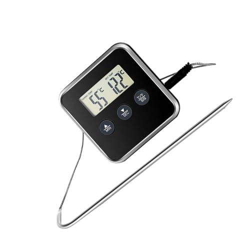 LABRIMP Küchenzeituhr mit Digitalem Thermometer Präzises Backthermometer für Fleisch Pizza Alarmfunktion Einfache Bedienung Kompakte Bauweise Stabiler Stand für Grill Backen LABRIMP Küchenzeituhr mit Digitalem Thermometer Präzises Backthermometer für Fleisch Pizza Alarmfunktion Einfache Bedienung Kompakte Bauweise Stabiler Stand für Grill Backen von LABRIMP