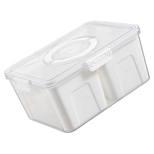 LABRIMP Kühlschrank Organizer Box mit Fächern Transparente Frischhaltedose zur Aufbewahrung Gemüse Multifunktionale Lagerlösung für Kühlschrank Gefrierschrank und Küchenschränke von LABRIMP