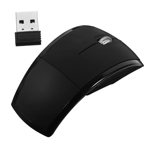 LABRIMP Leichte Faltbare Computermaus für Einsatz zu Hause Ergonomisches Design Schwarz für Laptop PC von LABRIMP