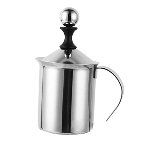 LABRIMP Manuelle Milchaufschäumer Doppel Mesh Luftfilter Handbetriebenes Milchschäumer für Cappuccino Latte und Verschiedene Milchsorten Zuhause von LABRIMP
