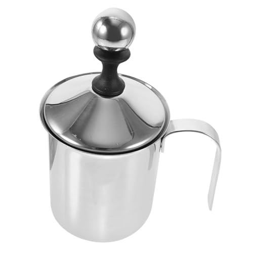 LABRIMP Manueller Milchaufschäumer Doppel Mesh Handbetriebener Milchschaum Maker für Cappuccino Latte von LABRIMP