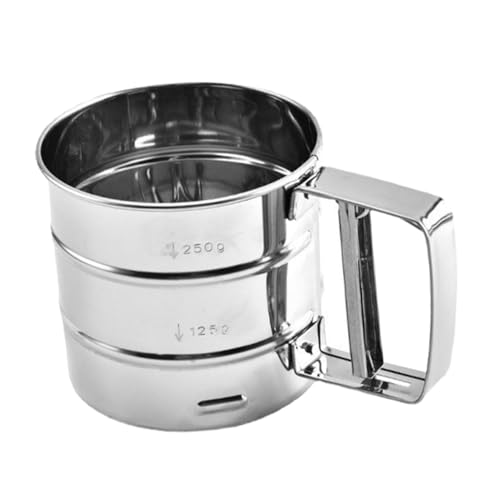 LABRIMP Mehlsieb mit Griff Tragbares Küchensieb für Mehl Puderzucker und Kakaopulver Backutensil für Einfache Handhabung und LABRIMP Mehlsieb mit Griff Tragbares Küchensieb für Mehl Puderzucker und Kakaopulver Backutensil für Einfache Handhabung und von LABRIMP