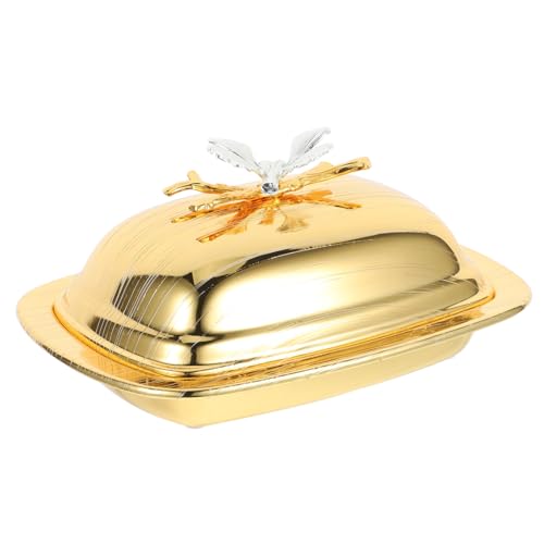 LABRIMP Metallbutterdose mit Deckel Eleganter Küchenbutterhalter für Butter Käse und Snacks Stilvolles Vielseitiges Aufbewahrungsgeschirr für Ihre Küche von LABRIMP