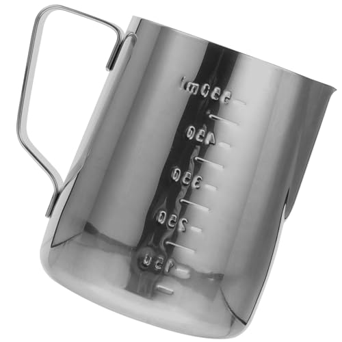LABRIMP Milchkanne Milchaufschäumer mit Ergonomischem Griff für Latte Art und Cappuccino Einfach zu Reinigen mit Schmalem Ausguss zur Perfekten Schaumentrennung von LABRIMP