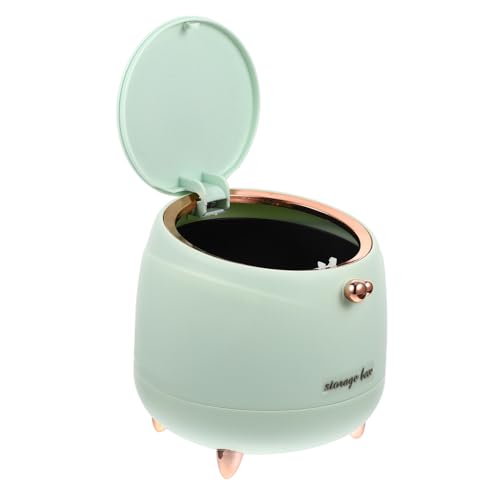 LABRIMP Mini Abfalleimer mit Pressdeckel Kleiner Tischmülleimer für Schreibtisch Bad und Wohnzimmer Praktischer Wiederverwendbarer Abfallbehälter aus Kunststoff Hellgrün zur Aufbewahrung LABRIMP Mini Abfalleimer mit Pressdeckel Kleiner Tischmülleimer für Schreibtisch Bad und Wohnzimmer Praktischer Wiederverwendbarer Abfallbehälter aus Kunststoff Hellgrün zur Aufbewahrung von LABRIMP