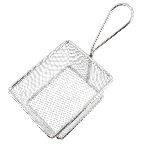 LABRIMP Mini Edelstahl Frittierkorb Für Pommes Snackkorb Mit Hitzebeständigem Griff Frittierkorb Für Frittierte Snacks Hochwertiger Abgeschrägter Siebkorb Für Pommes Und von LABRIMP