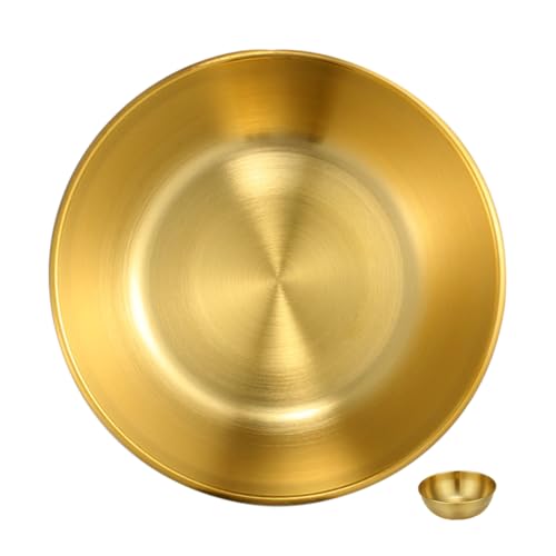 LABRIMP Mini Saucenschalen Runde Dipschalen für Gewürze und Vorspeisen Goldene Servierschalen für Partys und Besondere Anlässe aus Robustem von LABRIMP