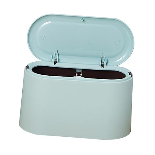 LABRIMP Mini Tischmülleimer mit Druckdeckel Kompakter Abfallkorb aus Robustem Material für Zuhause und Büro Einfache Platzsparendes Design Kapazität LABRIMP Mini Tischmülleimer mit Druckdeckel Kompakter Abfallkorb aus Robustem Material für Zuhause und Büro Einfache Platzsparendes Design Kapazität von LABRIMP