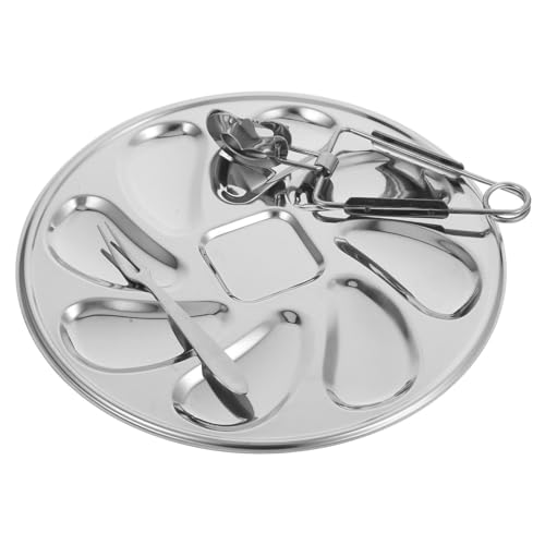 LABRIMP Muschelplatte Set mit Austernhalter Austernbesteck und Praktischen Funktionen für Restaurant Bar und Zuhause für Meeresfrüchte und Snacks LABRIMP Muschelplatte Set mit Austernhalter Austernbesteck und Praktischen Funktionen für Restaurant Bar und Zuhause für Meeresfrüchte und Snacks von LABRIMP