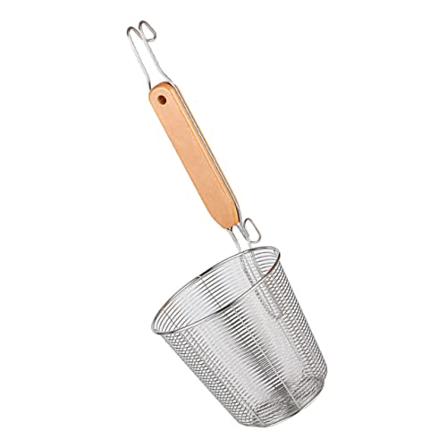 LABRIMP Nudelsieb mit Holzgriff Feinmaschiges Küchensieb für Pasta und Gemüse Spülmaschinenfest zum Abtropfen und Platzsparendes Küchensieb von LABRIMP