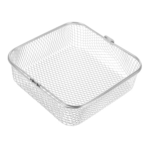 LABRIMP Quadratischer Heißluftfritteusenkorb Metallkorb Für Luftfritteuse Kleiner Frittierkorb Mit Griff Snacks Und Gesunde Mahlzeiten von LABRIMP