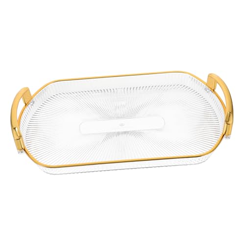 LABRIMP Rechteckiges Aufbewahrungstablett mit Griffen Wiederverwendbares Serviertablett für Obst Snacks und Dessert Multifunktionales Stabiles Tablett für Schmuck Kosmetik und Küche LABRIMP Rechteckiges Aufbewahrungstablett mit Griffen Wiederverwendbares Serviertablett für Obst Snacks und Dessert Multifunktionales Stabiles Tablett für Schmuck Kosmetik und Küche von LABRIMP