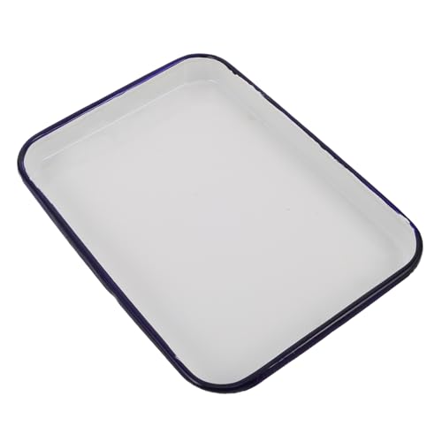 LABRIMP Retro Emaille Rechteckige Auflaufform für Ofen Backen von Lasagne und Aufläufen Antihaftbeschichtet Leicht zu Reinigen Vielseitig Einsetzbar Vintage Design von LABRIMP
