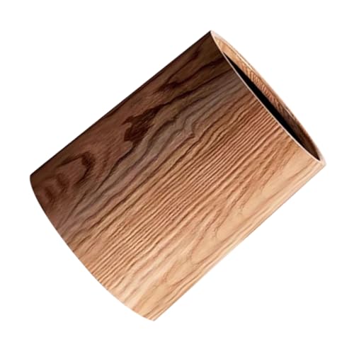 LABRIMP Runder Mülleimer mit Holzmaserung Abfalleimer für Wohnzimmer Büro und Bad Stylischer Abfallbehälter mit Breiter Öffnung Design LABRIMP Runder Mülleimer mit Holzmaserung Abfalleimer für Wohnzimmer Büro und Bad Stylischer Abfallbehälter mit Breiter Öffnung Design von LABRIMP