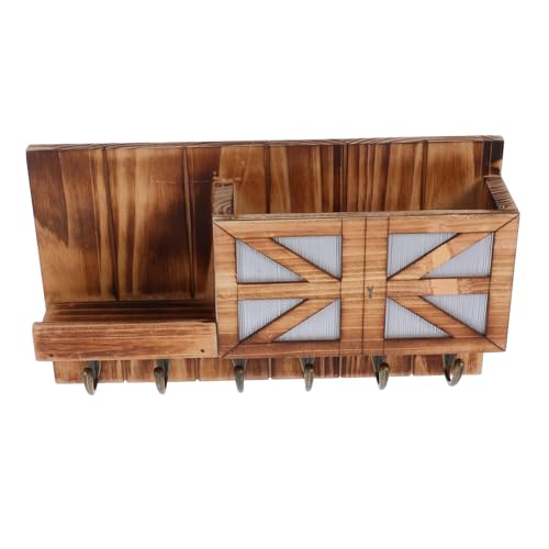 LABRIMP Rustikaler Wand Schlüsselhalter aus Holz mit Haken und Schwebendem Regal Platzsparendes Wandregal für Flur und Eingangsbereich Kompakter Garderoben und Schlüsselorganizer LABRIMP Rustikaler Wand Schlüsselhalter aus Holz mit Haken und Schwebendem Regal Platzsparendes Wandregal für Flur und Eingangsbereich Kompakter Garderoben und Schlüsselorganizer von LABRIMP