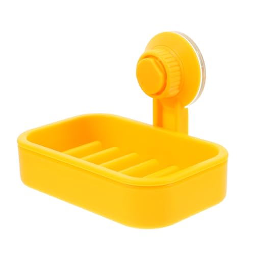 LABRIMP Saugfester Seifenhalter für Badezimmer Wandmontage ohne Bohren Selbstentwässerndes Design Hält Seife Trocken und Sauber für Dusche Küchenspüle und Waschküche Gelb LABRIMP Saugfester Seifenhalter für Badezimmer Wandmontage ohne Bohren Selbstentwässerndes Design Hält Seife Trocken und Sauber für Dusche Küchenspüle und Waschküche Gelb von LABRIMP