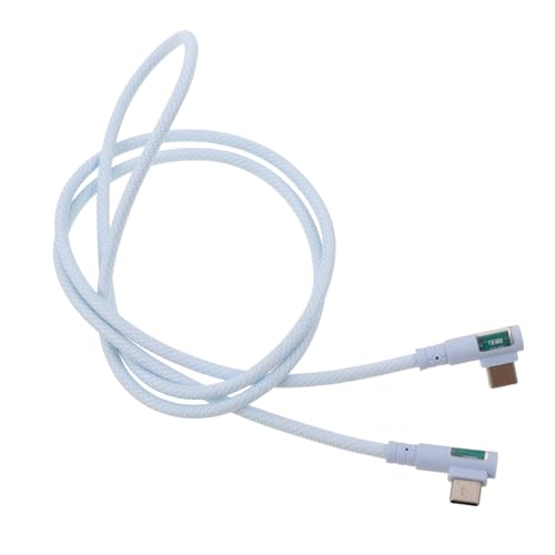 LABRIMP Schnellladekabel USB C mit Doppelseitigem Winkel Transparentes Langlebiges Design Schnelle Datenübertragung Kompatibel mit Mehreren Geräten für Zuhause und Unterwegs von LABRIMP