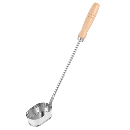 LABRIMP Schöpfkelle mit Holzgriff Robuster Löffel für Zubereitung von Frittierten Snacks und Backwaren Küchenzubehör für Einfache Handhabung und Langlebigkeit von LABRIMP