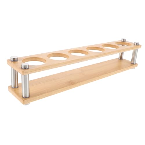 LABRIMP Shot Glass Halter aus Holz mit Löchern Platzsparender Schnapsglas Organizer für Zuhause Küche und Bar Moderner Glasständer für Partys und Übersichtliche Aufbewahrung von LABRIMP