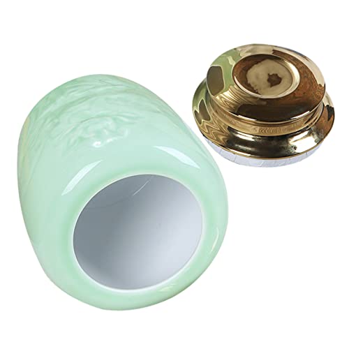 LABRIMP Nostalgische Keramik Teedose Mit Deckel Für Losen Tee Und Teebeutel Luftdicht Verschließbar Klassischer Chinesischer Stil Vorratsbehälter Für Tee Kaffee Und Gewürze von LABRIMP