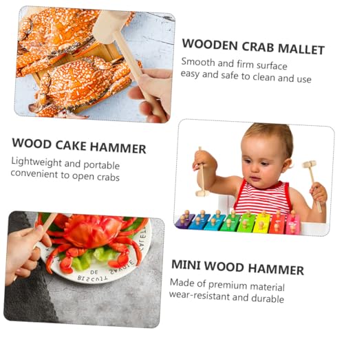 LABRIMP Teiliges Mini Holzhammer Krabbenöffner Mallets mit Langem Griff Leichte Kompakte Meeresfrüchte schalöffner für Zuhause und Restaurant Lebensmittelecht Einfach zu Bedienen LABRIMP Teiliges Mini Holzhammer Krabbenöffner Mallets mit Langem Griff Leichte Kompakte Meeresfrüchte schalöffner für Zuhause und Restaurant Lebensmittelecht Einfach zu Bedienen von LABRIMP
