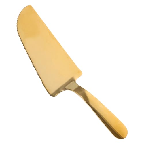 LABRIMP Tortenheber mit Gezackter Multifunktionale Tortenschaufel für Pizza und Kuchen Langlebiges Backwerkzeug Stylischer Küchenhelfer Gold für Backen und Servieren von LABRIMP