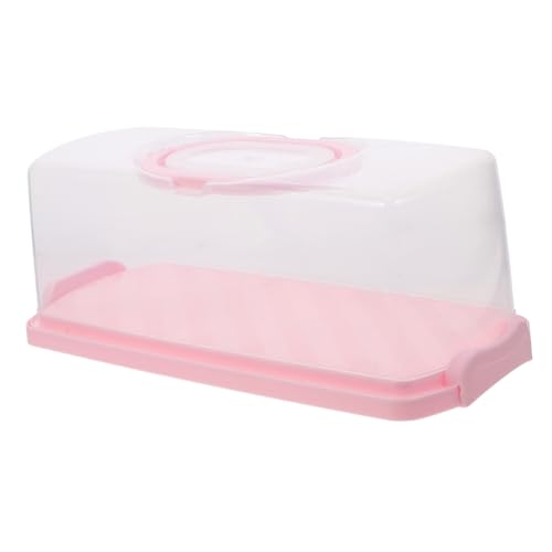 LABRIMP Tragbarer Brotkasten mit Deckel Transparente Luftdichte Aufbewahrungsbox für Laibkuchen Kekse aus Stabiler Lebensmittelechter von LABRIMP