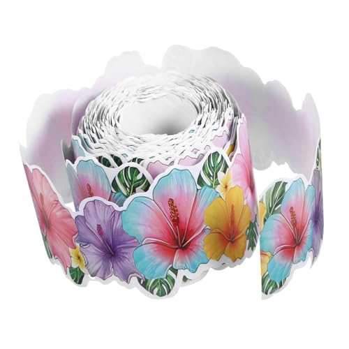 LABRIMP Tropische Blumen Pinnwandbordüre aus Robustem Material Selbstklebende Bordüre für Klassenzimmer Schwarze Tafel und Bulletin Board Dekoration Einfache Anbringung Vielseitig für von LABRIMP