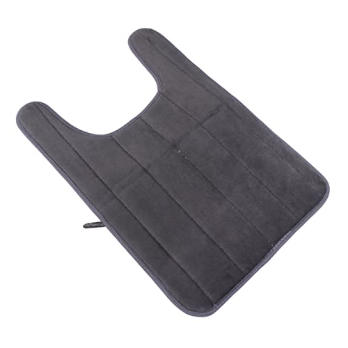 LABRIMP U Förmige Memory Foam Badezimmermatte Rutschfester Toilettenteppich Dunkelgrau Waschbar und Leicht zu Reinigen für Bad und Wc von LABRIMP