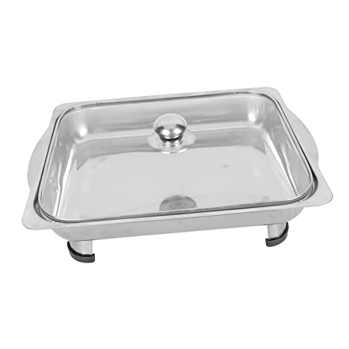 LABRIMP Überdachte Buffetservierplatte aus mit Deckel Rechteckiges Chafing Dish für Catering und Buffets Leicht zu Reinigen und Wiederverwendbar LABRIMP Überdachte Buffetservierplatte aus mit Deckel Rechteckiges Chafing Dish für Catering und Buffets Leicht zu Reinigen und Wiederverwendbar von LABRIMP