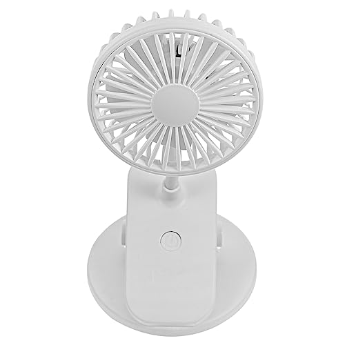 LABRIMP USB Mini Clip Fan Leiser Handventilator für Babywagen Wiederaufladbarer Tragbar für Schreibtisch im Sommer Weiße Farbe von LABRIMP