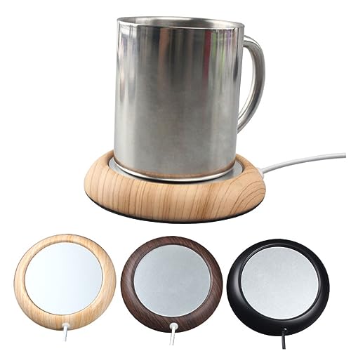 LABRIMP USB Tassenwärmer mit Heizfunktion USB Becherwärmer für Schreibtisch Kompakt und Leicht Hält Kaffee Tee und Andere Heißgetränke Warm Geeignet für Büro Zuhause und Unterwegs Schwarz von LABRIMP