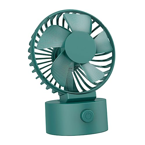 LABRIMP USB Tischventilator mit Drei Geschwindigkeitsstufen Verstellbar Tragbar und Leise für Büro Zuhause Camping und Reisen Dunkelgrün Mini und Kompakt von LABRIMP