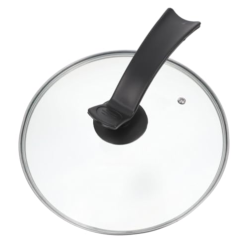 LABRIMP Universeller Glasdeckel mit Griff Transparenter Spritzschutz für Pfannen und Töpfe für Sicheres Ventilationsloch gegen Überlauf von LABRIMP