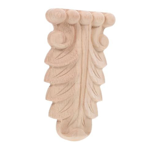 LABRIMP Unlackierte Holzornamente Möbelapplikationen Handgeschnitzte Eckverzierungen Römische Säulenstütze Vintage Wohnkultur Holzverzierungen für Wohnzimmer Schlafzimmer von LABRIMP