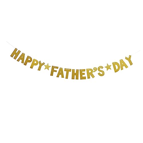 LABRIMP Vatertags Party Banner Papiergirlande mit Buchstaben Dekoratives Happy Father's Day Bunting für Party und Fotografie Farblich Wechselndes Seil Wiederverwendbar von LABRIMP