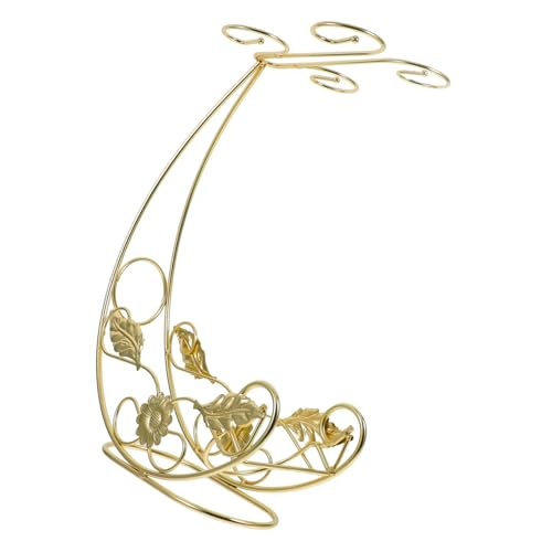 LABRIMP Vintage Weinglashalter zum Aufhängen Kreatives Retro Weinregal aus Eleganter Weinglas Weinflaschenhalter für Küche Bar Zuhause Gläser Goldfarben von LABRIMP