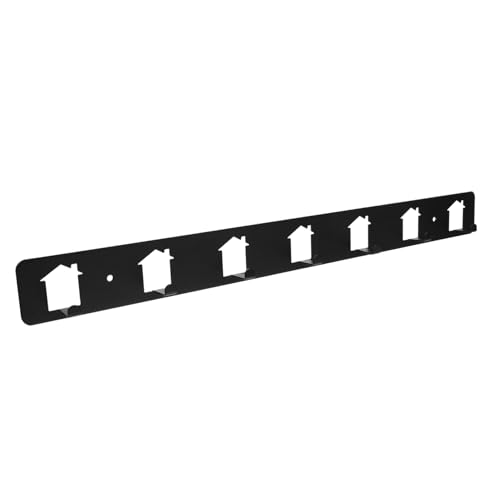 LABRIMP Wandmontierte Hakenleiste für Handtücher und Kleidung Haken Schwarz Installieren für Flur Schlafzimmer Badezimmer Multifunktional und Platzsparend von LABRIMP