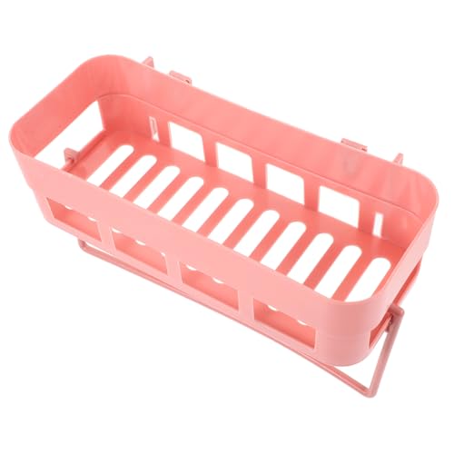 LABRIMP Wandmontierter Aufbewahrungsregal mit Handtuchstange Hohles Design für Badezimmer Selbstklebender Organizer Nordic für Shampoo und Toilettenartikel von LABRIMP