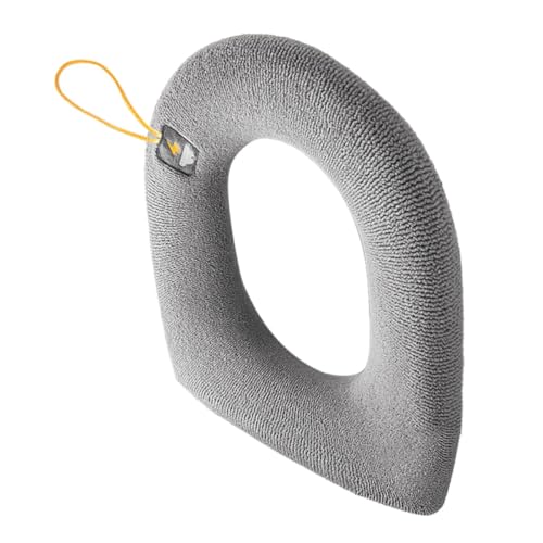 LABRIMP Weicher Gepolsterter Toilettensitzbezug Waschbarer Dehnbarer Toilettensitzschutz mit Praktischem Griff Ganzjährig Warm und Komfortabel für Badezimmer Passend von LABRIMP