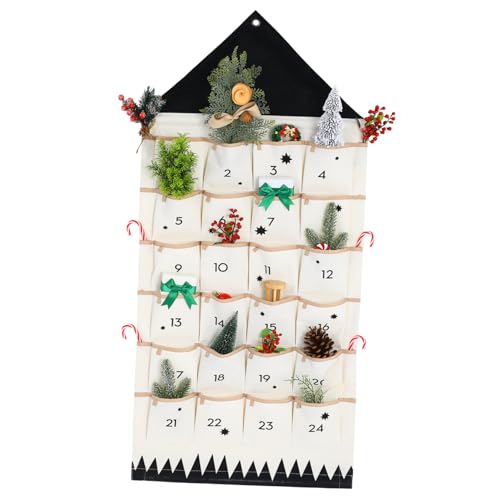 LABRIMP Weihnachtlicher Adventskalender Hängender Aufbewahrungsbeutel Aus Baumwollstoff Für Schlafzimmer Tür Wand Dekoration Geschenkorganisation Und Ordnungshelfer LABRIMP Weihnachtlicher Adventskalender Hängender Aufbewahrungsbeutel Aus Baumwollstoff Für Schlafzimmer Tür Wand Dekoration Geschenkorganisation Und Ordnungshelfer von LABRIMP