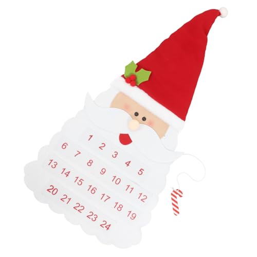 LABRIMP Weihnachtlicher Adventskalender aus Filz Santa Tage Taschen zum Aufhängen an Wand Tür oder Büro Langlebige Weihnachtsdekoration in Weiß Festliches Countdown-deko für Zuhause LABRIMP Weihnachtlicher Adventskalender aus Filz Santa Tage Taschen zum Aufhängen an Wand Tür oder Büro Langlebige Weihnachtsdekoration in Weiß Festliches Countdown-deko für Zuhause von LABRIMP
