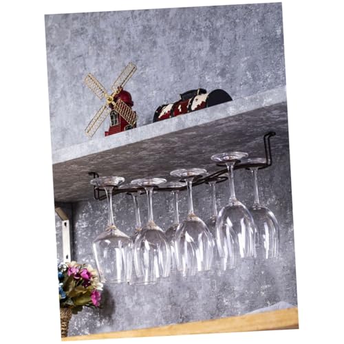 LABRIMP Weinglashalter aus Hängendes Weinregal mit Rahmen Kreativer Halter für Weingläser Stabiles Display für Bar Restaurant Zuhause Farbe Bronze Design Platzsparend von LABRIMP