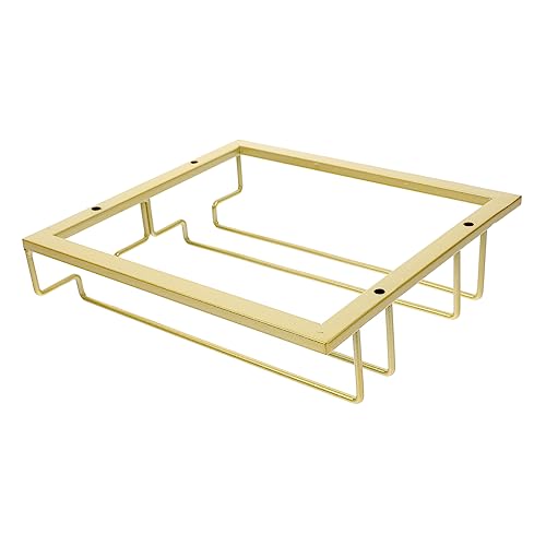 LABRIMP Weinregal aus Hängender Glashalter mit Fächern Gold Platzsparendes Weinglashalter für Küche Bar und Hotel Robustes Goblet Rack zur Stilvollen Aufbewahrung von LABRIMP