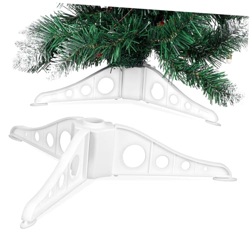 LABRIMP Weißer Weihnachtsbaumständer mit DREI Füßen Einfach zu Montieren Vielseitig für Weihnachtsbäume und DIY-Dekorationen Stabiles Xmas Tree Support Rack von LABRIMP