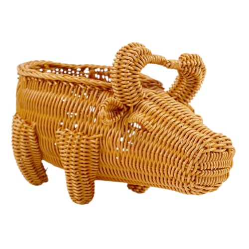 LABRIMP Woven Storage Basket im Rind Design Multifunktionale Aufbewahrungs und Servierlösung für Obst und Snacks Dekorative Korb für Tisch und Küche LABRIMP Woven Storage Basket im Rind Design Multifunktionale Aufbewahrungs und Servierlösung für Obst und Snacks Dekorative Korb für Tisch und Küche von LABRIMP